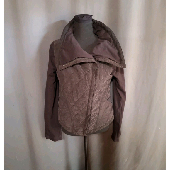Marrakech Jackets & Blazers - Anthropologie Marrakech Jacket Womens Quilted Moto Zip Size Medium Black